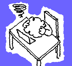 Me resting my head on the table, visibly exhausted after a long stretch of work.